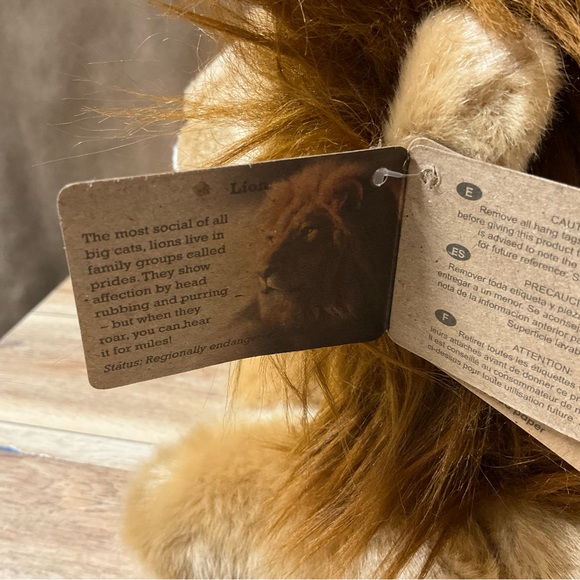 New! Aurora Miyoni Lion Plush Stuffed Animal Stuffie Eco Friendly - Picture 6 of 10